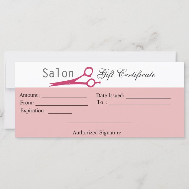 Geschenkgutschein für Kosmetologe der Salon-Hair-S (Vorderseite)