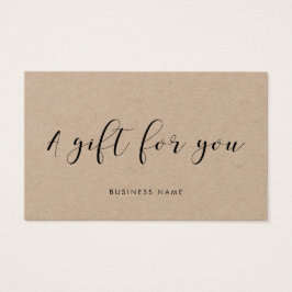 Geschenkgutschein für Kraftpapier