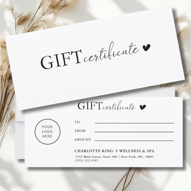 Geschenkgutschein für kundenspezifische Logos (Customer specific, Logo Business Gift Certificate)