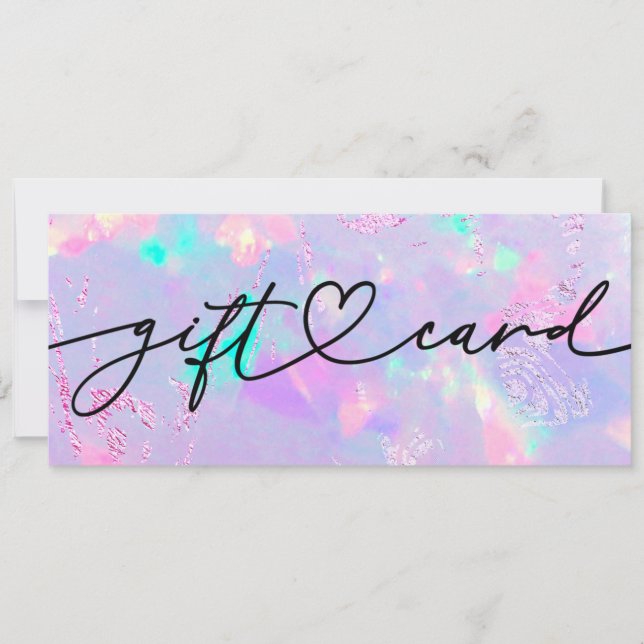 Geschenkgutschein für lila Opel (Vorderseite)