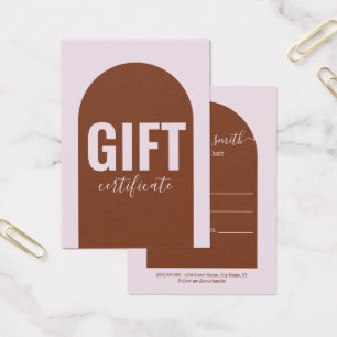 Geschenkgutschein für moderne Arch Earth Tones