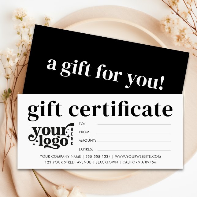 Geschenkgutschein für moderne Unternehmen mit benu (Modern Business Gift Certificate With Custom Logo)