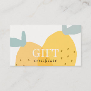 Geschenkgutschein für niedliches Gelbmilch Visitenkarte