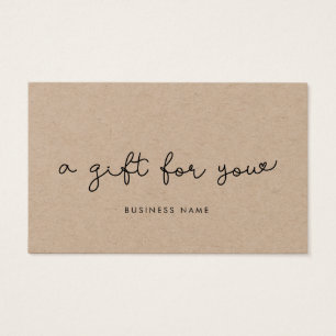 Geschenkgutschein für niedliches Kraftpapier