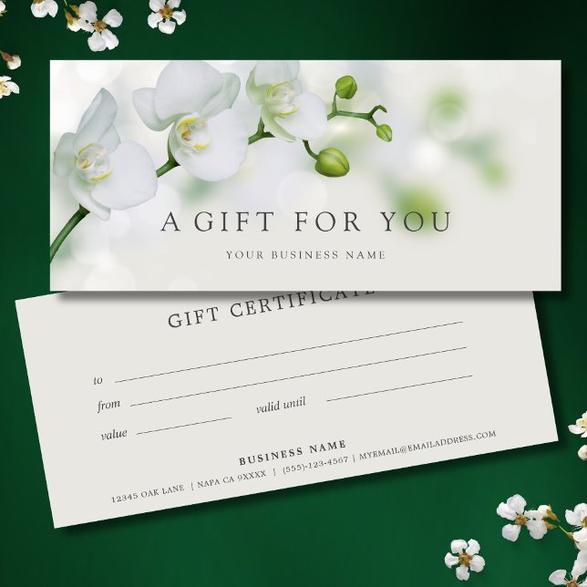 Geschenkgutschein für Orchideen (Floral Business Gift Certificate)
