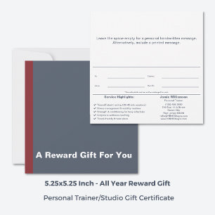 Geschenkgutschein für Personal Trainer