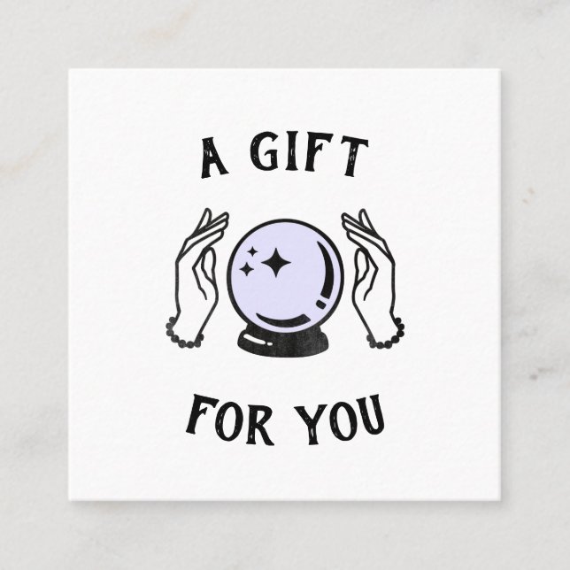 Geschenkgutschein für psychische Medien Quadratische Visitenkarte (Vorderseite)