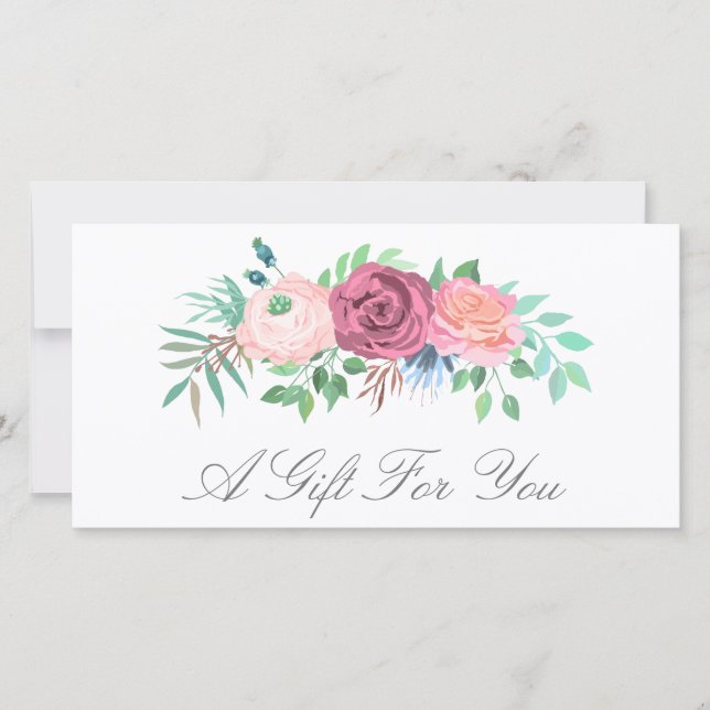 Geschenkgutschein für Rosa Blumenbeauty Salon (Vorderseite)