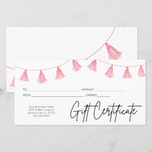 Geschenkgutschein für Rosa-Script-Logos