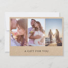 Geschenkgutschein für rustikale Fotocollage