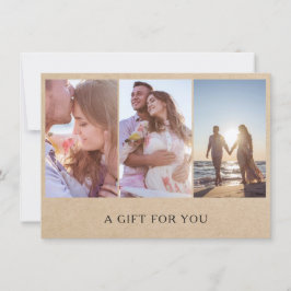 Geschenkgutschein für rustikale Fotocollage