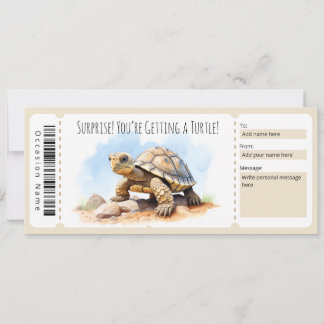 Geschenkgutschein für Schildkrötenliebhaber Einladung