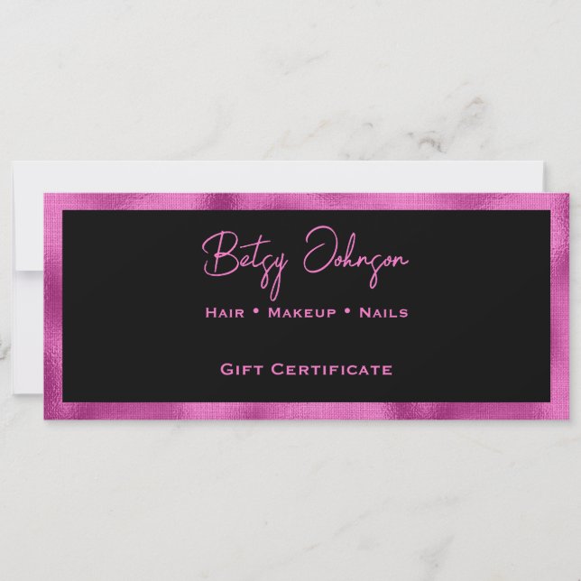 Geschenkgutschein für Schwarze & Imitate - Hot-Pin Einladung (Vorderseite)