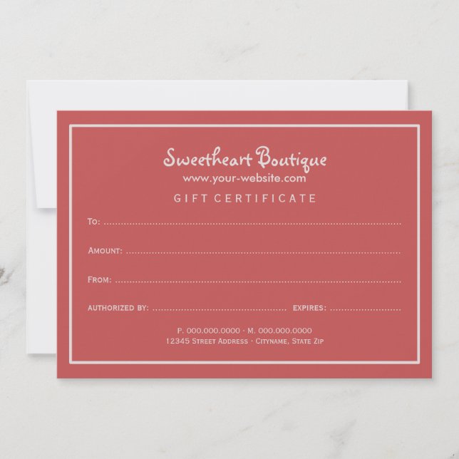 Geschenkgutschein für Tiny Hearts (Vorderseite)