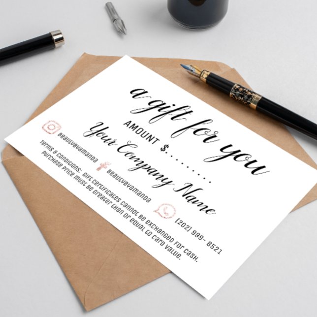 Geschenkgutschein für Unternehmen einfach Logo (Von Creator hochgeladen)