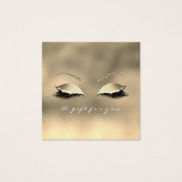 Geschenkgutschein Glas Metallic Gold Lashes Makeup