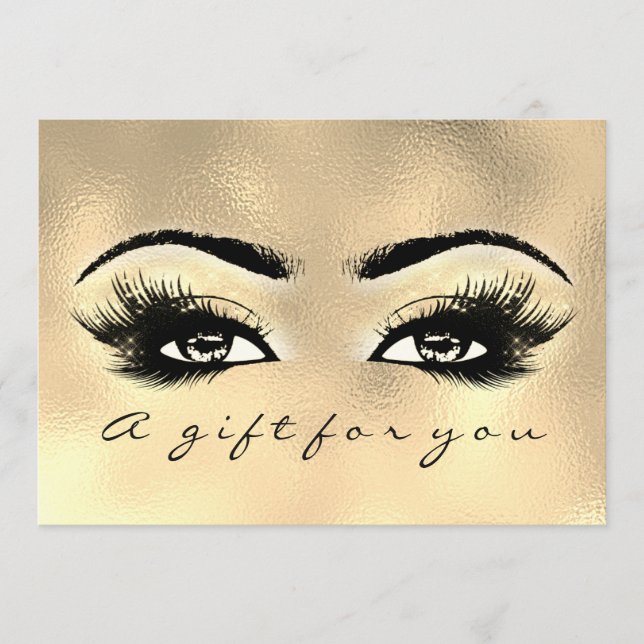 Geschenkgutschein Gold Glass Lashes Schminke (Vorderseite)
