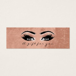 Geschenkgutschein Gold Kupfer Lashes Makeust Artis