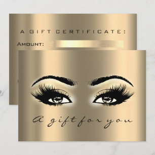 Geschenkgutschein Gold Lashes Schönheitsmittel Einladung