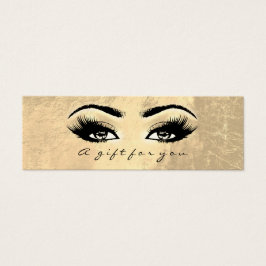 Geschenkgutschein Gold Leder Lashes Makeuty Beauty