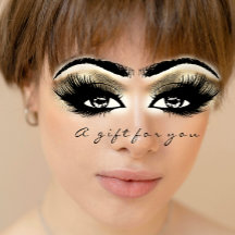Geschenkgutschein Gold Weißer Lash Erweiterungs Ma