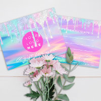 Geschenkgutschein-Holograph Unicorn-Rosa-Logo