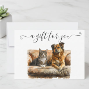 Geschenkgutschein Hunde Katze Sitzplatz