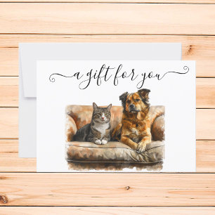 Geschenkgutschein Hunde Katze Sitzplatz