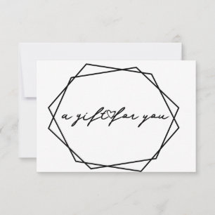 Geschenkgutschein Karte mit geometrischer Schönhei