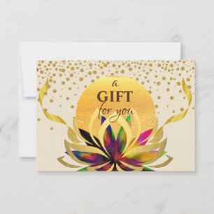 Geschenkgutschein Lotus Blume Yoga Gesundheit