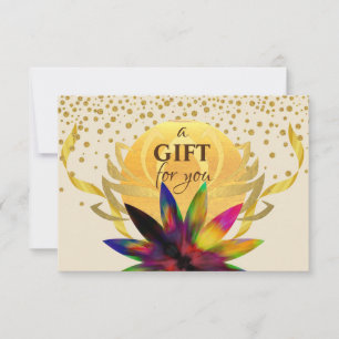 Geschenkgutschein Lotus Blume Yoga Gesundheit