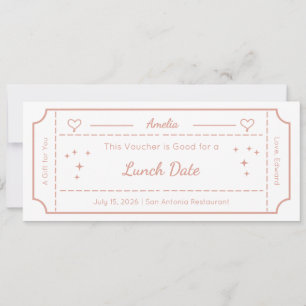 Geschenkgutschein, Lunch Date benutzerdefinierte G Einladung
