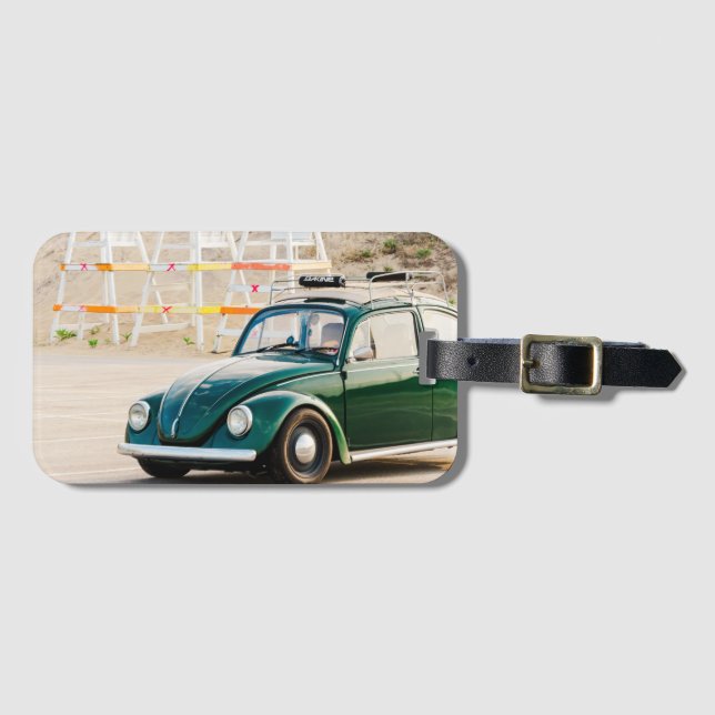Geschenkgutschein mit Beach Car Foto Gepäckanhänger (Vorderseite (Horizontal))