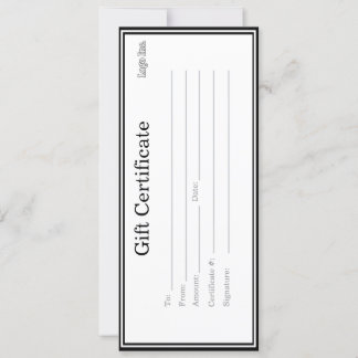 Geschenkgutschein mit benutzerdefiniertem Logo