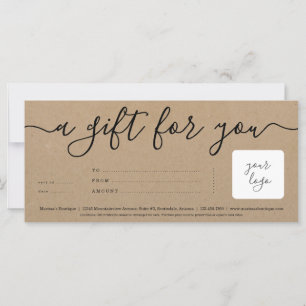 Geschenkgutschein mit Logo Einfach richtig