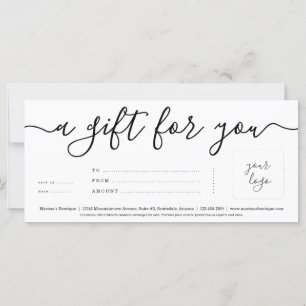 Geschenkgutschein mit Logo Einfach richtig