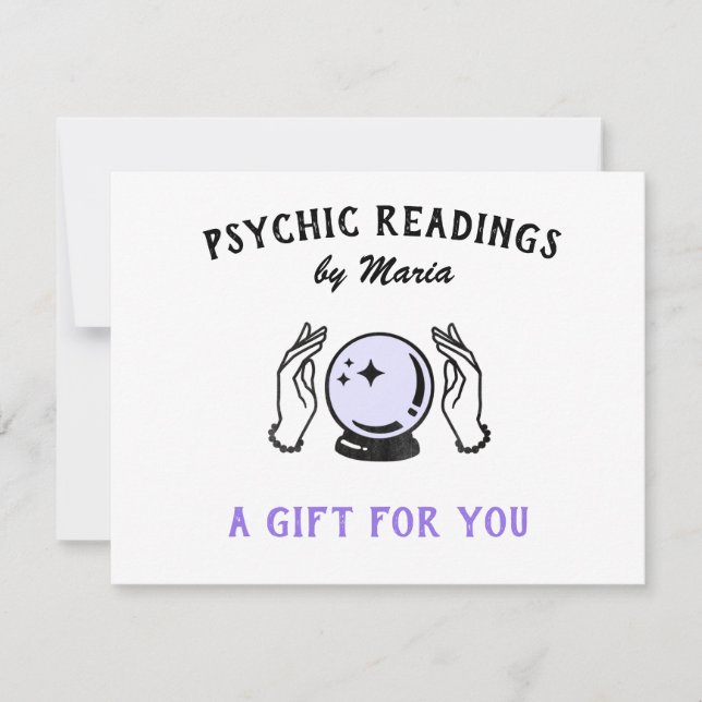 Geschenkgutschein "Psychisches Medium Reading" Fer Feiertagskarte (Vorderseite)