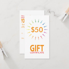 Geschenkgutschein rainbowBurst Rabattkarte