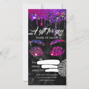 Geschenkgutschein Rosa Gold Glitzer Agate