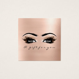 Geschenkgutschein Rosa Rose Blush Lashes Makeup