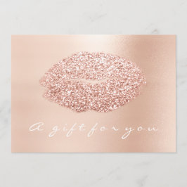 Geschenkgutschein Rosa Rose Gold Kiss Beauty Studi