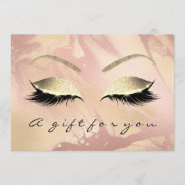 Geschenkgutschein Rosa Rose Gold Lash Beauty Marmo
