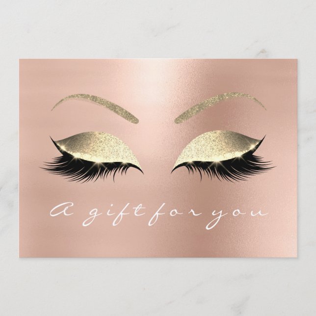 Geschenkgutschein Rosa Rose Gold Lash Beauty Studi (Vorderseite)