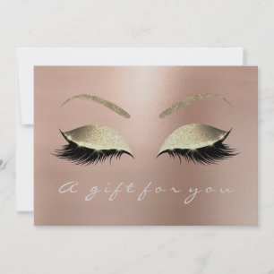 Geschenkgutschein Rosa Rose Gold Lash Beauty Studi
