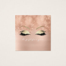 Geschenkgutschein Rose Glitzer Gold Lashes Makeup 