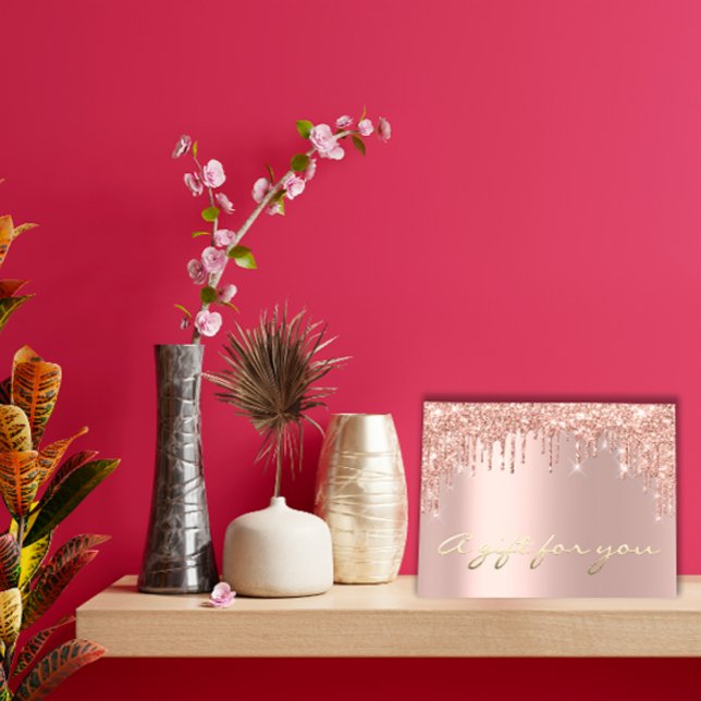 Geschenkgutschein Rose Tropfen Eyelash Makeup Haar (Gift Certificate Rose Drips Eyelash Makeup Hair)