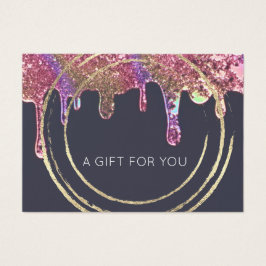 Geschenkgutschein Schönheitshaar Makeup Gold Tropf