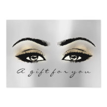 Geschenkgutschein Silver Gold Lash Schönheit Makeu