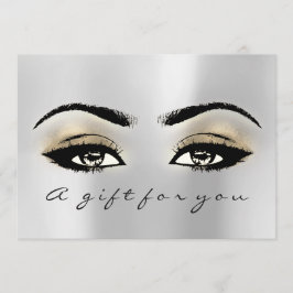 Geschenkgutschein Silver Gold Lash Schönheit Makeu