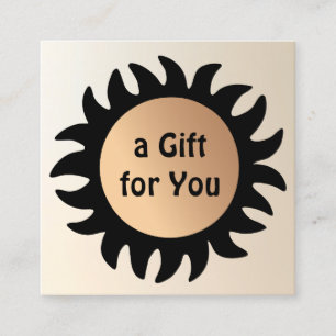 Geschenkgutschein Spray Tan Tanning Salon Quadratische Visitenkarte